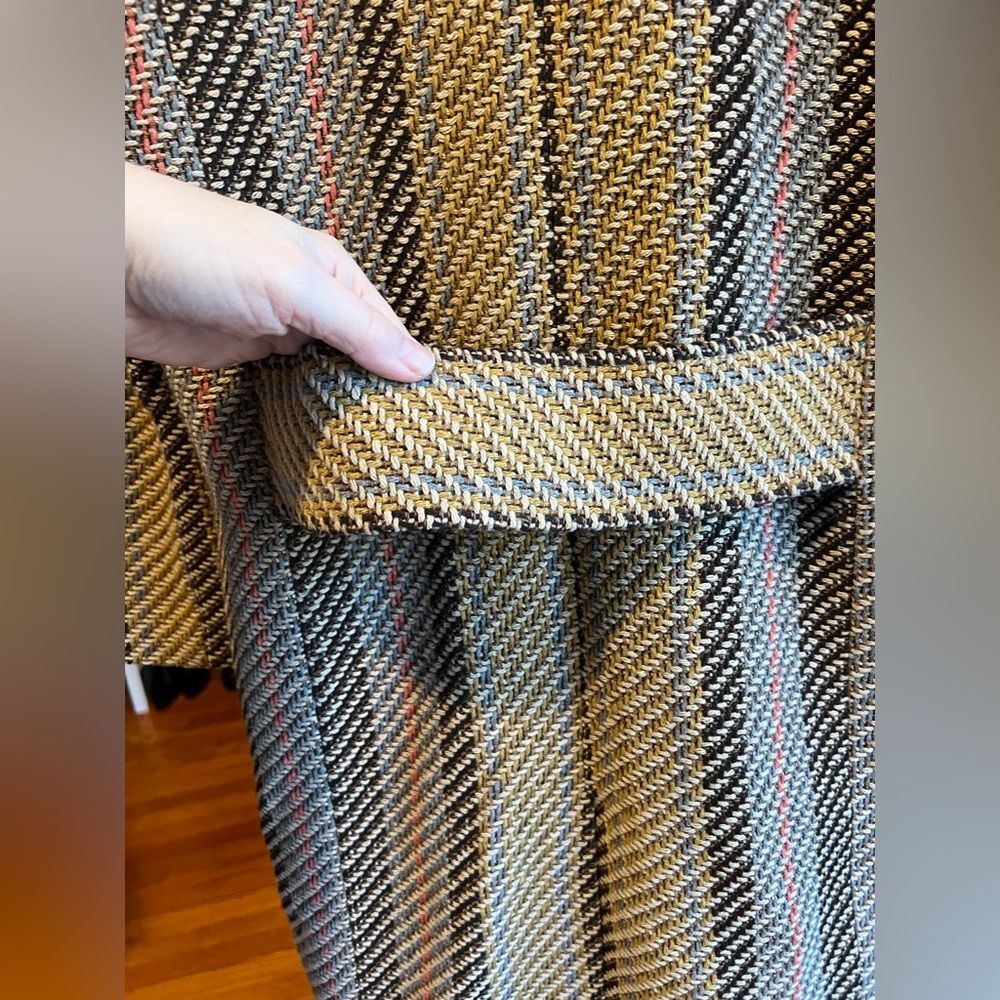 Zara Trafaluc Outerwear Collection Striped Jacquard Coat Multi Color - Rare - Picture 14 of 14
